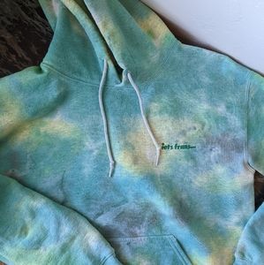 Iets Frans blue green tie dye hoodie